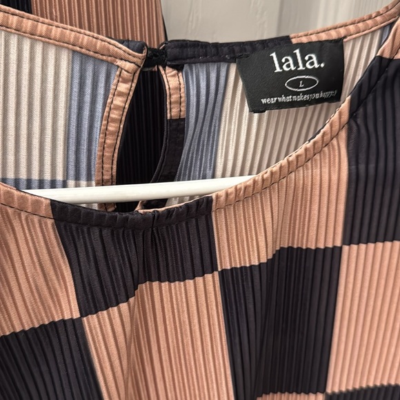 Dressed in LALA Black and Tan Checkered Skirt Set - Picture 3 of 4